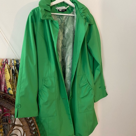 🍀Dennis Basso green New with out tags coat - Picture 6 of 7
